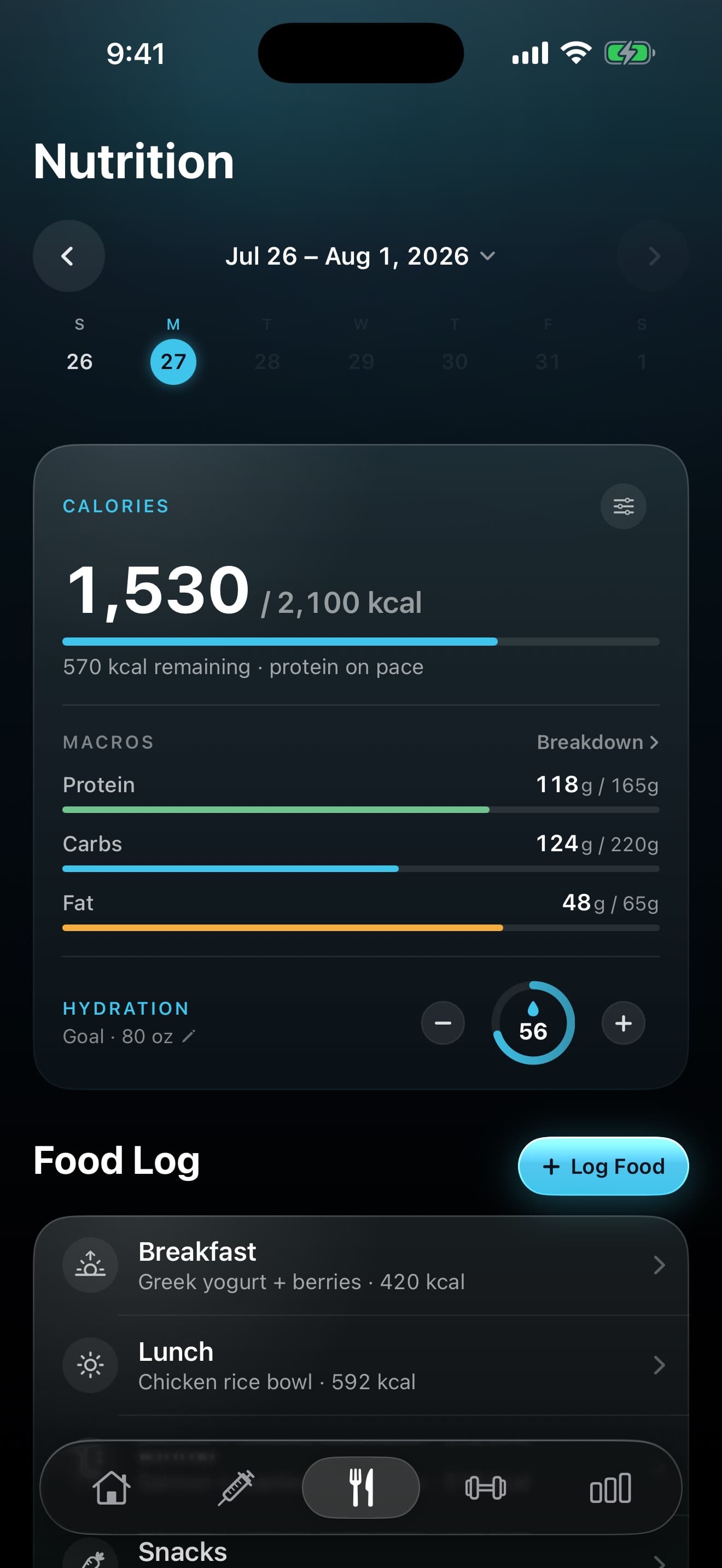 Agonist Nutrition screen